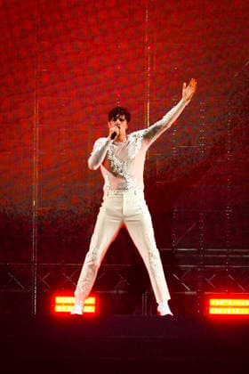 IPA85558977 - Rome Achille Lauro in concert as part of the tour - COMUNI IMMORTALI - STADI 2026 at the Stadio Olimpico in Rome Sold out in the photo ¢ Achille Lauro  Copyright: xbbrx xx 85558977
