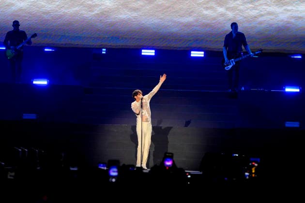 IPA85559057 - Rome Achille Lauro in concert as part of the tour - COMUNI IMMORTALI - STADI 2026 at the Stadio Olimpico in Rome Sold out in the photo ¢ Achille Lauro  Copyright: xbbrx xx 85559057