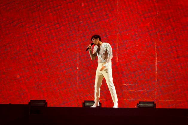 IPA85558974 - Rome Achille Lauro in concert as part of the tour - COMUNI IMMORTALI - STADI 2026 at the Stadio Olimpico in Rome Sold out in the photo ¢ Achille Lauro  Copyright: xbbrx xx 85558974
