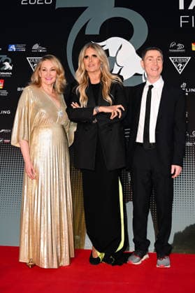 IPA85559281 - Taormina, 72nd Taormina Film Fest 2026 Day 1, red carpet. Pictured: Dea Lawrence, Tiziana Rocca, Michael Zelniker  Copyright: xManuelexMangiarottix xDxAvanzo Mangiarottix 85559281