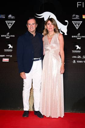 IPA85557937 - Taormina, 72nd Taormina Film Fest 2026 Day 1, red carpet. Pictured: Alessandro Araimo, Rossella D Ambrosio  Copyright: xManuelexMangiarottix xDxAvanzo Mangiarottix 85557937