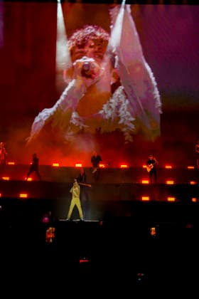 IPA85559043 - Rome Achille Lauro in concert as part of the tour - COMUNI IMMORTALI - STADI 2026 at the Stadio Olimpico in Rome Sold out in the photo ¢ Achille Lauro  Copyright: xbbrx xx 85559043