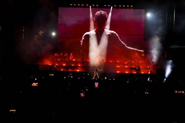 IPA85559049 - Rome Achille Lauro in concert as part of the tour - COMUNI IMMORTALI - STADI 2026 at the Stadio Olimpico in Rome Sold out in the photo ¢ Achille Lauro  Copyright: xbbrx xx 85559049