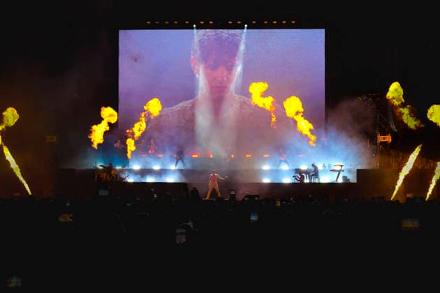 IPA85559052 - Rome Achille Lauro in concert as part of the tour - COMUNI IMMORTALI - STADI 2026 at the Stadio Olimpico in Rome Sold out in the photo ¢ Achille Lauro  Copyright: xbbrx xx 85559052