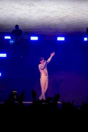 IPA85559071 - Rome Achille Lauro in concert as part of the tour - COMUNI IMMORTALI - STADI 2026 at the Stadio Olimpico in Rome Sold out in the photo ¢ Achille Lauro  Copyright: xbbrx xx 85559071