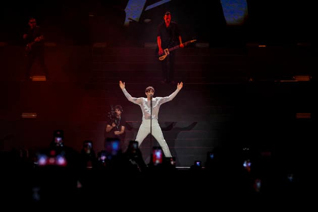 IPA85559015 - Rome Achille Lauro in concert as part of the tour - COMUNI IMMORTALI - STADI 2026 at the Stadio Olimpico in Rome Sold out in the photo ¢ Achille Lauro  Copyright: xbbrx xx 85559015