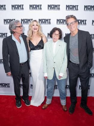 June 10, 2026, Bronx, New York, USA: Griffing Dunne, Kyra Sedgwick, Fran Lebowitz and Kevin Bacon attend 40th Moving Image Awards honoring Kevin Bacon and Kyra Sedgwick for their enduring contributions to American movies and Adam Aron, Chairman and Chief Executive Officer of AMC Entertainment at MOMI in New York, NY on June 10, 2026. Bronx USA  - ZUMAr339 20260610_znp_r339_142 Copyright: xLevxRadinx