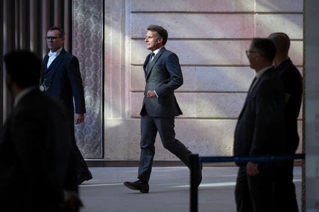Le président Emmanuel Macron prononce un discours lors de la réception des groupes dengagement du G7 au palais de lElysée à Paris le 10 juin 2026 Eliot Blondet Pool Bestimage French President Emmanuel Macron arrives for a meeting with the G7 Engament Groups at the Elysee Palace, French Presidential Palace, in Paris, on June 10, 2026 Paris France  Copyright: xEliotxBlondetx xPoolx xBestimagexEliotxBlondetx xPoolx xBestimagex