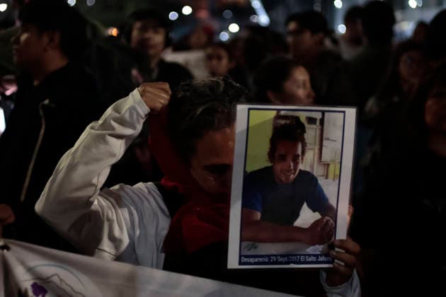 June 10, 2026, Mexico City, Cdmx, Mexico: Hours before the opening of the 2026 FIFA World Cup at Mexico City Stadium, hundreds of mothers, search collectives, and relatives of disappeared persons marched to try to reach the stadium. This proved impossible, as the government of Clara Brugada has spent several days erecting metal barriers and deploying hundreds of police officers a mile away from the stadium. Families of victims of enforced disappearance chanted slogans demanding that Mayor Claudia Sheinbaum acknowledge that there is a budget to host a large-scale sporting event, but no resources to search for the more than 133,000 disappeared persons. They argued that these families are doing the work of the Attorney General s Offices becaus - ZUMAp204 20260610_zip_p204_087 Copyright: xJosuexPerezx