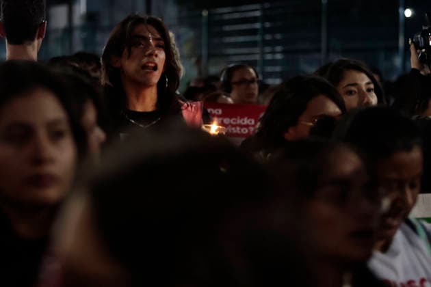 June 10, 2026, Mexico City, Cdmx, Mexico: Hours before the opening of the 2026 FIFA World Cup at Mexico City Stadium, hundreds of mothers, search collectives, and relatives of disappeared persons marched to try to reach the stadium. This proved impossible, as the government of Clara Brugada has spent several days erecting metal barriers and deploying hundreds of police officers a mile away from the stadium. Families of victims of enforced disappearance chanted slogans demanding that Mayor Claudia Sheinbaum acknowledge that there is a budget to host a large-scale sporting event, but no resources to search for the more than 133,000 disappeared persons. They argued that these families are doing the work of the Attorney General s Offices becaus - ZUMAp204 20260610_zip_p204_074 Copyright: xJosuexPerezx