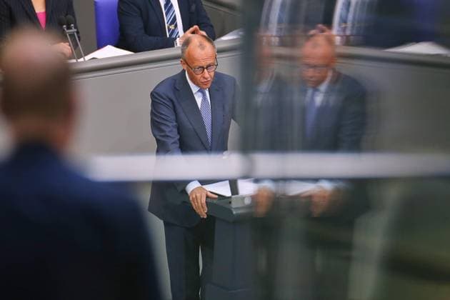 Berlin, Deutschland, 11.06.2026: Deutscher Bundestag: 83. Bundestagssitzung: Bundeskanzler Friedrich Merz (CDU) bei Abgabe einer Regierungserklärung *** Berlin, Germany, 11 06 2026 German Bundestag 83 Bundestag session Federal Chancellor Friedrich Merz CDU delivering a government statement Copyright: xdtsxNachrichtenagenturx dts_122401