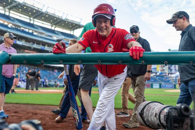 Congressional Baseball Game in Washington, DC WASHINGTON, DC - JUNE 10: House Minority Leader Steve Scalise (R-LA) is seen ahead the Congressional Baseball Game at Nationals Park in Washington, DC, United States, on June 10, 2026. Nathan Posner Anadolu Washington, DC United States. Editorial use only. Please get in touch for any other usage.  Copyright: x2026xAnadoluxNathanxPosnerx