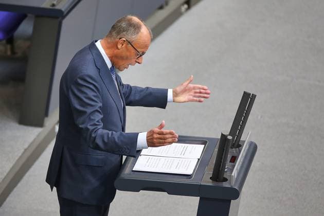 Berlin, Deutschland, 11.06.2026: Deutscher Bundestag: 83. Bundestagssitzung: Bundeskanzler Friedrich Merz (CDU) bei Abgabe einer Regierungserklärung *** Berlin, Germany, 11 06 2026 German Bundestag 83 Bundestag session Federal Chancellor Friedrich Merz CDU delivering a government statement Copyright: xdtsxNachrichtenagenturx dts_122402