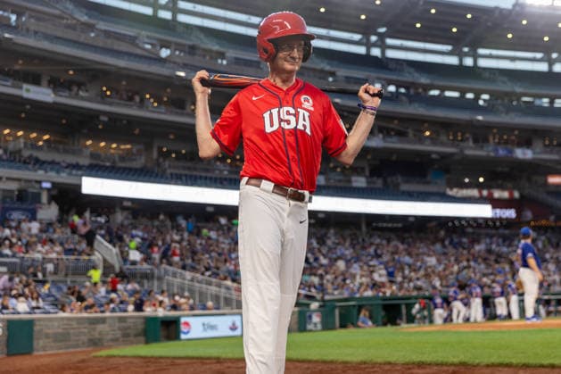 Congressional Baseball Game in Washington, DC WASHINGTON, DC, UNITED STATES - JUNE 10: Congressman Tim Burchett (R-TN) gets ready to bat during the Congressional Baseball Game at Nationals Park in Washington, DC, United States, on June 10, 2026. Nathan Posner Anadolu Washington, DC United States. Editorial use only. Please get in touch for any other usage.  Copyright: x2026xAnadoluxNathanxPosnerx