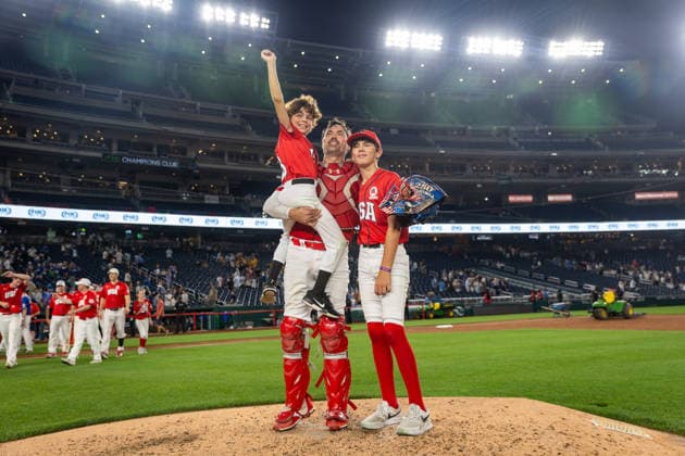 Congressional Baseball Game in Washington, DC WASHINGTON, DC, UNITED STATES - JUNE 10: Congressman Morgan Luttrell (R-TX) takes a photo with his children following the Republicans winning the Congressional Baseball Game at Nationals Park in Washington, DC, United States, on June 10, 2026. Nathan Posner Anadolu Washington, DC United States. Editorial use only. Please get in touch for any other usage.  Copyright: x2026xAnadoluxNathanxPosnerx