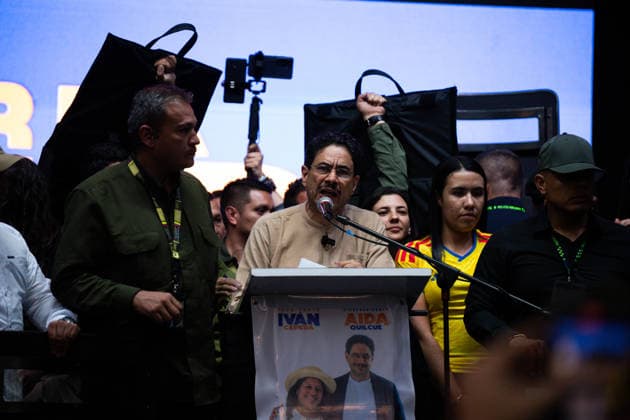 Ivan Cepeda Rally in Medellin Left-wing presidential candidate Ivan Cepeda Castro for the political party Pacto Historico takes part during a rally in Medellin, Colombia in the midst of the presidential runoff election, on june 10, 2026. Photo by: Camilo Moreno Long Visual Press Medellin Antioquia Colombia Copyright: xCamiloxMorenox