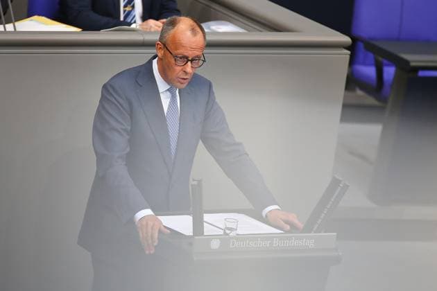 Berlin, Deutschland, 11.06.2026: Deutscher Bundestag: 83. Bundestagssitzung: Bundeskanzler Friedrich Merz (CDU) bei Abgabe einer Regierungserklärung *** Berlin, Germany, 11 06 2026 German Bundestag 83 Bundestag session Federal Chancellor Friedrich Merz CDU delivering a government statement Copyright: xdtsxNachrichtenagenturx dts_122415