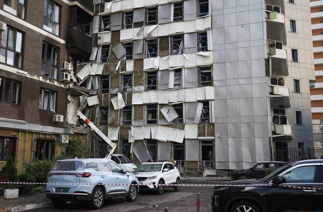 Russia Ukraine Drone Attack 9187635 11.06.2026 A view shows an apartment building that was struck in a reported Ukrainian drone attack in the course of Russia s military operation in Ukraine, in Krasnodar, Russia. Vitaly Timkiv Sputnik Krasnodar Russia  Copyright: xVitalyxTimkivx