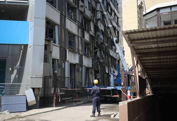 Russia Ukraine Drone Attack 9187638 11.06.2026 A view shows an apartment building that was struck in a reported Ukrainian drone attack in the course of Russia s military operation in Ukraine, in Krasnodar, Russia. Vitaly Timkiv Sputnik Krasnodar Russia  Copyright: xVitalyxTimkivx