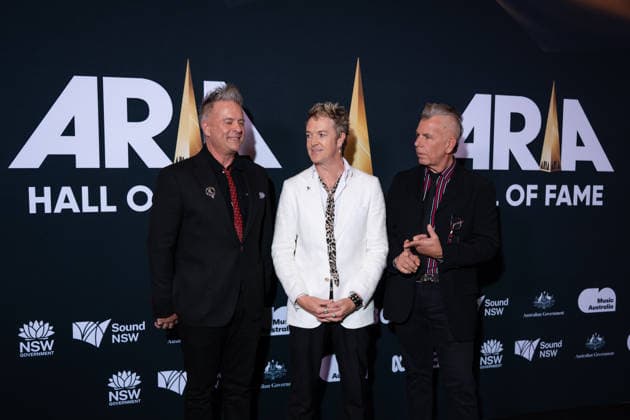 ARIA AWARDS HALL OF FAME, The Living End during a 2026 ARIA awards Hall of fame event at Carriageworks, in Sydney, Thursday, June 11, 2026. ( NO ARCHIVING  Copyright: xSARAHxWILSONx 20260611152135205830