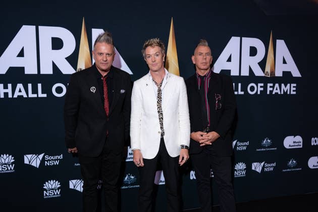 ARIA AWARDS HALL OF FAME, The Living End during a 2026 ARIA awards Hall of fame event at Carriageworks, in Sydney, Thursday, June 11, 2026. ( NO ARCHIVING  Copyright: xSARAHxWILSONx 20260611189340139206