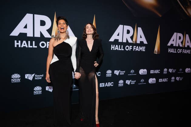 ARIA AWARDS HALL OF FAME, Narelda Jacobs and Karina Natt during a 2026 ARIA awards Hall of fame event at Carriageworks, in Sydney, Thursday, June 11, 2026. ( NO ARCHIVING  Copyright: xSARAHxWILSONx 20260611192691253221