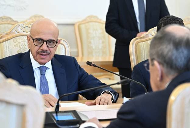 Russia Bahrain 9187702 11.06.2026 Bahraini Foreign Minister Abdullatif bin Rashid Al Zayani attends a meeting with Russian Foreign Minister Sergey Lavrov in Moscow, Russia. Kristina Solovyova Sputnik Moscow Russia  Copyright: xKristinaxSolovyovax