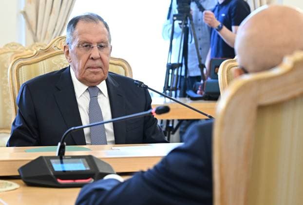 Russia Bahrain 9187703 11.06.2026 Russian Foreign Minister Sergey Lavrov attends a meeting with Bahraini Foreign Minister Abdullatif bin Rashid Al Zayani in Moscow, Russia. Kristina Solovyova Sputnik Moscow Russia  Copyright: xKristinaxSolovyovax