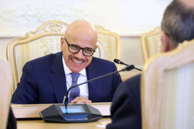 RUSSIA, MOSCOW - JUNE 11, 2026: Bahrain s Minister of Foreign Affairs Abdullatif bin Rashid Al Zayani during a meeting with Russia s Foreign Minister Sergei Lavrov. Valery Sharifulin TASS  93659606