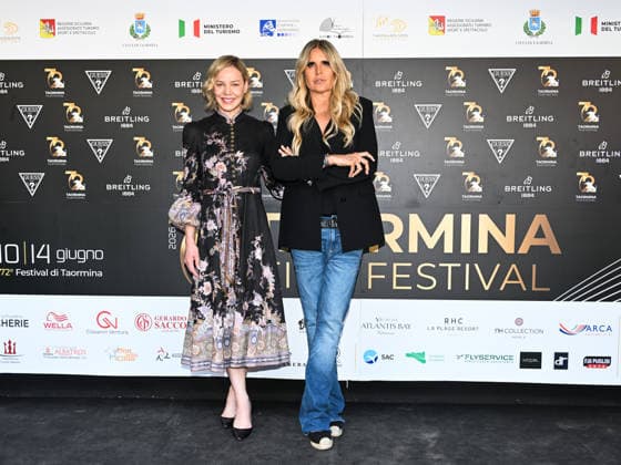 IPA85570230 - Taormina, 72nd Taormina Film Fest 2026 Day 2 Abbie Cornish™s photocall In the photo: Tiziana Rocca, Abbie Cornish  Copyright: xMaurizioxD Avanzox xDxAvanzo Mangiarottix 85570230