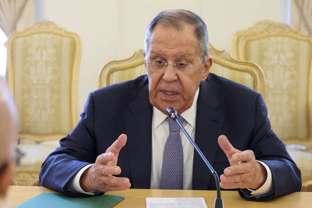 RUSSIA, MOSCOW - JUNE 11, 2026: Russia s Foreign Minister Sergei Lavrov during a meeting with Bahrain s Minister of Foreign Affairs Abdullatif bin Rashid Al Zayani. Valery Sharifulin TASS  93659401