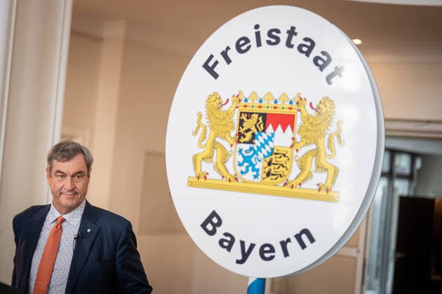 Markus Söder, Ministerpräsident Bayern, als Gast der Gesprächsreihe TALK 60 in der Bayerischen Landesvertretung;TALK 60 Gesprächsreihe 60 Jahre Deutsch-Israelische Beziehungen der Konrad-Adenauer-Stiftung, Berlin Berlin Deutschland Bayerische Vertretung in Berlin *** Markus Söder, Minister-President of Bavaria, as guest of the TALK 60 series of talks at the Bavarian State Representation TALK 60 series of talks on 60 years of German-Israeli relations organized by the Konrad Adenauer Foundation, Berlin Berlin Germany Bavarian Representation in Berlin
