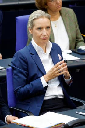 Alice Weidel in der 83. Sitzung des 21. Deutschen Bundestages im Reichstagsgebäude. Berlin, 11.06.2026 *** Alice Weidel at the 83rd session of the 21 German Bundestag in the Reichstag building Berlin, 11 06 2026 Foto:xR.xSchmiegeltx xFuturexImagex bundestagssitzung83_6620