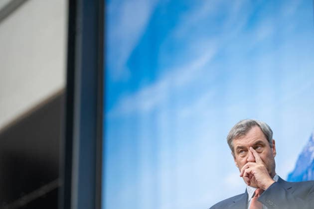 Markus Söder, Ministerpräsident Bayern, als Gast der Gesprächsreihe TALK 60 in der Bayerischen Landesvertretung;TALK 60 Gesprächsreihe 60 Jahre Deutsch-Israelische Beziehungen der Konrad-Adenauer-Stiftung, Berlin Berlin Deutschland Bayerische Vertretung in Berlin *** Markus Söder, Minister-President of Bavaria, as guest of the TALK 60 series of talks at the Bavarian State Representation TALK 60 series of talks on 60 years of German-Israeli relations organized by the Konrad Adenauer Foundation, Berlin Berlin Germany Bavarian Representation in Berlin