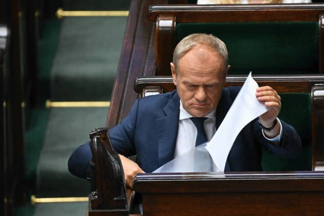 RECORD DATE NOT STATED 10.06.2026 WARSZAWA SEJM RP Warsaw 10 06 2026 59th session of the Sejm of the 10th term - Polish Parliament DEBATA I GLOSOWANIE NAD WOTUM NIEUFNOSCI DLA MINISTRA MSWIA MARCINA KIERWINSKIEGO DEBATE AND VOTE ON THE NO-CONFIDENCE MOTION FOR THE MINISTER OF THE INTERIOR MARCIN KIERWINSKI N Z DONALD TUSK FOT DAMIAN BURZYKOWSKI NEWSPIX.PL NEWSPIX.PL --- newspix.pl 