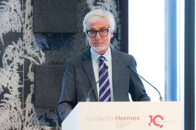 Felipe VI presides over the commemoration of the 10th anniversary of the Hermes Foundation The president of the Hermes Foundation, Enrique Goni, during the celebration of the commemorative event of the tenth anniversary of the Hermes Foundation, on June 11, 2026, in Madrid Spain This institutional gala event brings together prominent personalities from the business, academic and communication fields to review the trajectory of this entity dedicated to the defense of intellectual property rights, the promotion of media literacy and the promotion of a democratic and safe digital ecosystem, academic and communication fields to review the trajectory of this entity dedicated to the defense of intellectual property rights, the promotion of media  Copyright: xDiegoxRadamÃ sx 7588758