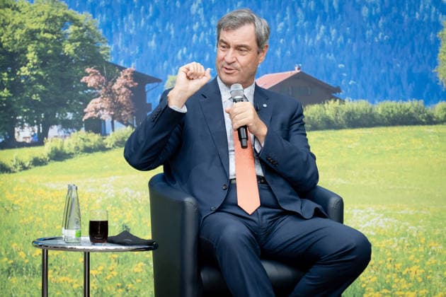 Talk 60 , Vertretung des Freistaates Bayern beim Bund Berlin, Talk 60 , Vertretung des Freistaates Bayern beim Bund, Markus Söder, Ministerpräsident Bayern Berlin Berlin GER *** Talk 60 , Representation of the Free State of Bavaria to the Federal Government Berlin, Talk 60 , Representation of the Free State of Bavaria to the Federal Government, Markus Söder, Prime Minister of Bavaria Berlin Berlin GER