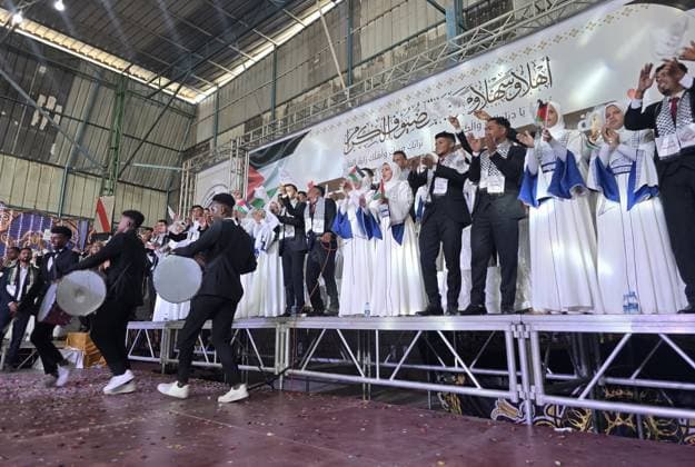 Mass wedding brings hope to displaced couples in Gaza Palestinian brides and grooms take part in the collective wedding ceremony Window of Hope in Khan Younis, southern Gaza Strip, on June 11, 2026. The event brought together dozens of displaced couples from the town of Khuza a, east of Khan Younis, as part of an initiative aimed at supporting newlyweds, easing social and economic burdens, and highlighting the community’s efforts to preserve moments of joy despite ongoing hardship. Photo by Tariq Mohammad APA Images Khan Yunis Gaza Strip Palestinian Territory 110626_Khan_Yunis_TM_01(9) Copyright: xapaimagesxTariqxMohammad xapaimagesx