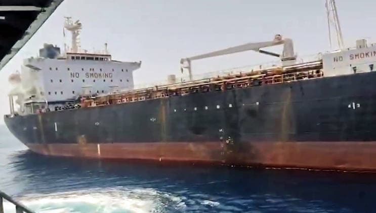 RECORD DATE NOT STATED Palau-flagged oil tanker MT Settebello with 24 Indian seafarers on board attacked by U.S. Forces New Delhi, Jun 11 (ANI): A visual of the Palau-flagged oil tanker MT Settebello, with 24 Indian seafarers on board, attacked by U.S. forces off the coast of Oman, near Strait of Hormuz, on Wednesday (June 10). 21 Indian seafarers rescued, while 3 are reportedly missing. (Forward Seamen™s Union of India ANI Video Grab) NEW DELHI Delhi India Copyright: xANIx ANI_20260611008