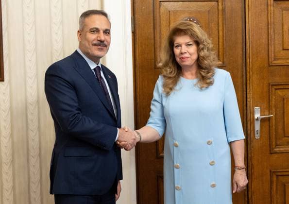 Hakan Fidan - Iliyana Yotova meeting in Sofia SOFIA, BULGARIA - JUNE 11: Turkish Foreign Minister Hakan Fidan meets with President of Bulgaria Iliyana Yotova in Sofia, Bulgaria on June 11, 2026. Murat Gok Anadolu Sofia Bulgaria. Editorial use only. Please get in touch for any other usage.  Copyright: x2026xAnadoluxMuratxGokx