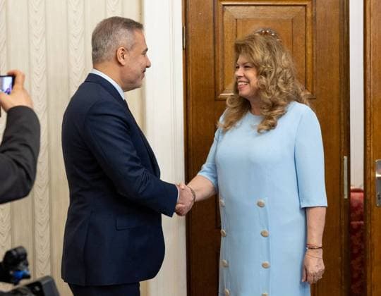 Hakan Fidan - Iliyana Yotova meeting in Sofia SOFIA, BULGARIA - JUNE 11: Turkish Foreign Minister Hakan Fidan meets with President of Bulgaria Iliyana Yotova in Sofia, Bulgaria on June 11, 2026. Murat Gok Anadolu Sofia Bulgaria. Editorial use only. Please get in touch for any other usage.  Copyright: x2026xAnadoluxMuratxGokx