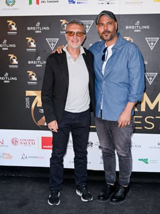 IPA85578883 - Taormina, 72nd Taormina Film Fest 2026 Day 2 Photo call with Marco D Amore Pictured: Marco D Amore, Guido Chiesa  Copyright: xManuelexMangiarottix xDxAvanzo Mangiarottix 85578883