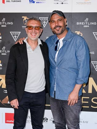 IPA85578887 - Taormina, 72nd Taormina Film Fest 2026 Day 2 Photo call with Marco D Amore Pictured: Marco D Amore, Guido Chiesa  Copyright: xManuelexMangiarottix xDxAvanzo Mangiarottix 85578887