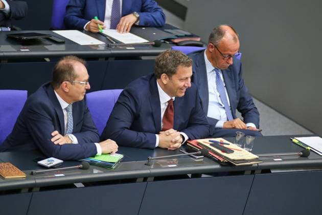 Berlin, Deutschland, 11.06.2026: Deutscher Bundestag: 83. Bundestagssitzung: Bundesminister des Innern Alexander Dobrindt (CSU), Bundesminister der Finanzen Lars Klingbeil (SPD) und Bundeskanzler Friedrich Merz (CDU) *** Berlin, Germany, 11 06 2026 German Bundestag 83 Bundestag session Federal Minister of the Interior Alexander Dobrindt CSU , Federal Minister of Finance Lars Klingbeil SPD and Federal Chancellor Friedrich Merz CDU Copyright: xdtsxNachrichtenagenturx dts_122590