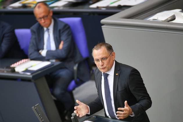 Berlin, Deutschland, 11.06.2026: Deutscher Bundestag: 83. Bundestagssitzung: Friedirch Merz und Tino Chrupalla (AfD) *** Berlin, Germany, 11 06 2026 German Bundestag 83 Bundestag session Friedirch Merz and Tino Chrupalla AfD Copyright: xdtsxNachrichtenagenturx dts_122560