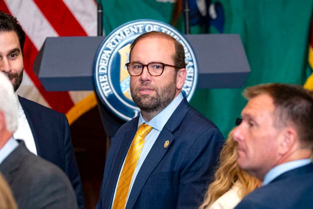 Rep, Jason Smith, R-MO, attends an event with First Lady Melania Trump and Treasury Secretary Scott Bessent during an event at the Treasury Department in Washington, DC on Thursday, June 11, 2026. The administration announced the launch of Fostering the Future Accounts as part of Trump Accounts and the First Lady s Fostering the Future initiative.  WAP20260611318 BONNIExCASH