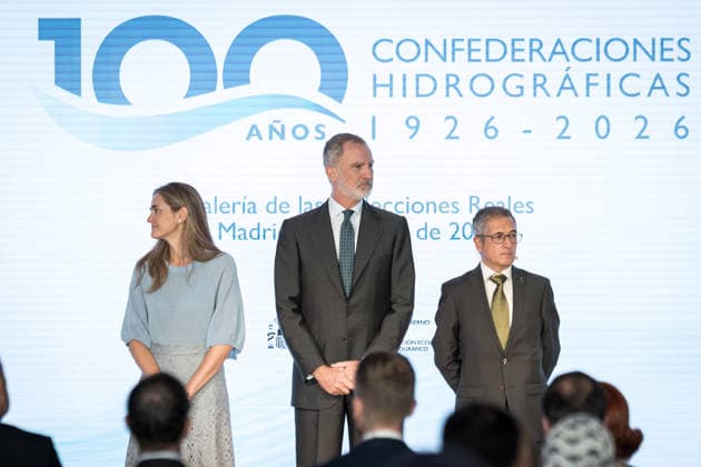 The King presides over the commemoration of the centenary of the Hydrographic Confederations King Felipe VI presides over the commemoration of the centenary of the creation of the Hydrographic Confederations, at the Galería de las Colecciones Reales, on June 11, 2026, in Madrid Spain This event pays tribute to the century of unified management of the Spanish river basins, a pioneering model of water administration and civil engineering fundamental for the agricultural and environmental development of the country 11 JUNE 2026 Diego Radamé Madrid Madrid Madrid Spain  Copyright: xDiegoxRadamÃ sx 7589467