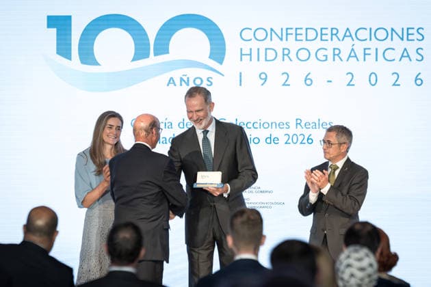 The King presides over the commemoration of the centenary of the Hydrographic Confederations King Felipe VI presides over the commemoration of the centenary of the creation of the Hydrographic Confederations, at the Galería de las Colecciones Reales, on June 11, 2026, in Madrid Spain This event pays tribute to the century of unified management of the Spanish river basins, a pioneering model of water administration and civil engineering fundamental for the agricultural and environmental development of the country 11 JUNE 2026 Diego Radamé Madrid Madrid Madrid Spain  Copyright: xDiegoxRadamÃ sx 7589468