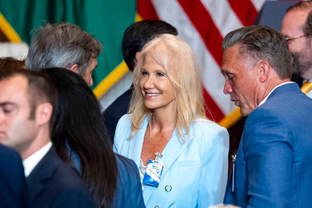 Political consultant Kellyanne Conway attends an event with First Lady Melania Trump and Treasury Secretary Scott Bessent during an event at the Treasury Department in Washington, DC on Thursday, June 11, 2026. The administration announced the launch of Fostering the Future Accounts as part of Trump Accounts and the First Lady s Fostering the Future initiative.  WAP20260611317 BONNIExCASH