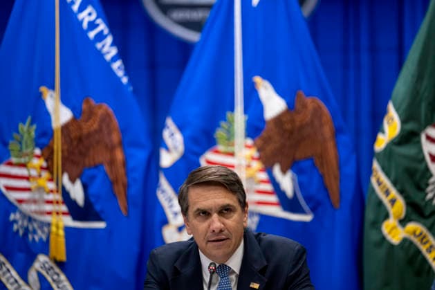 Acting Attorney General Todd Blanche speaks during a roundtable on education at the Department of Justice in Washington, DC on Thursday, June 11, 2026.  WAP202606111163 DANIELxHEUER
